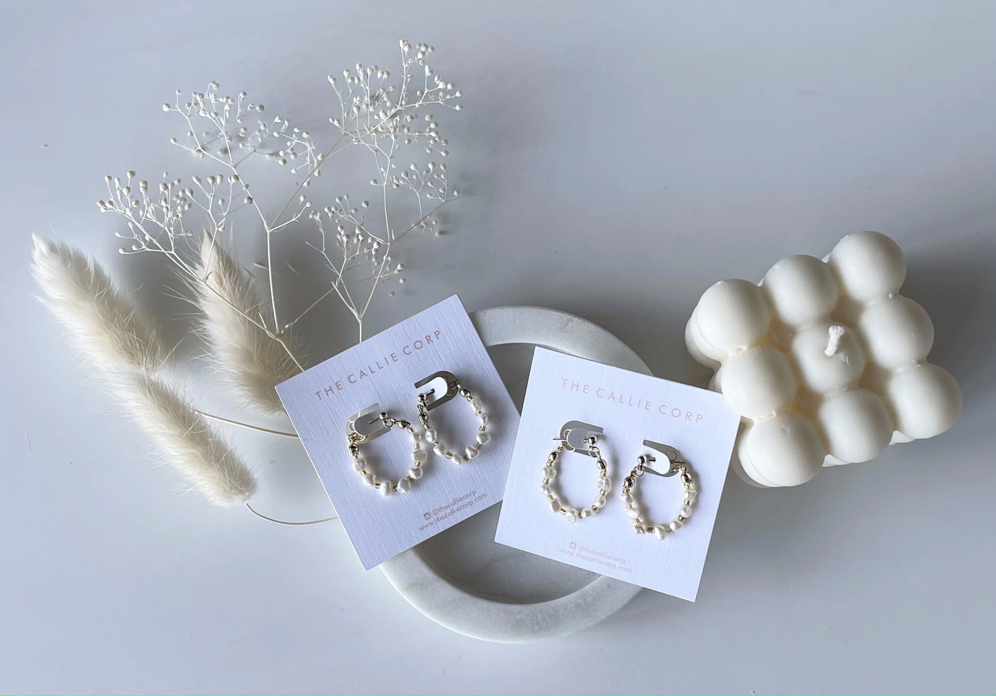 Bailey Freshwater Pearl Hoop Earrings