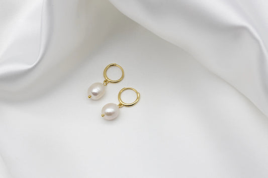 Freshwater Pearl Hoops