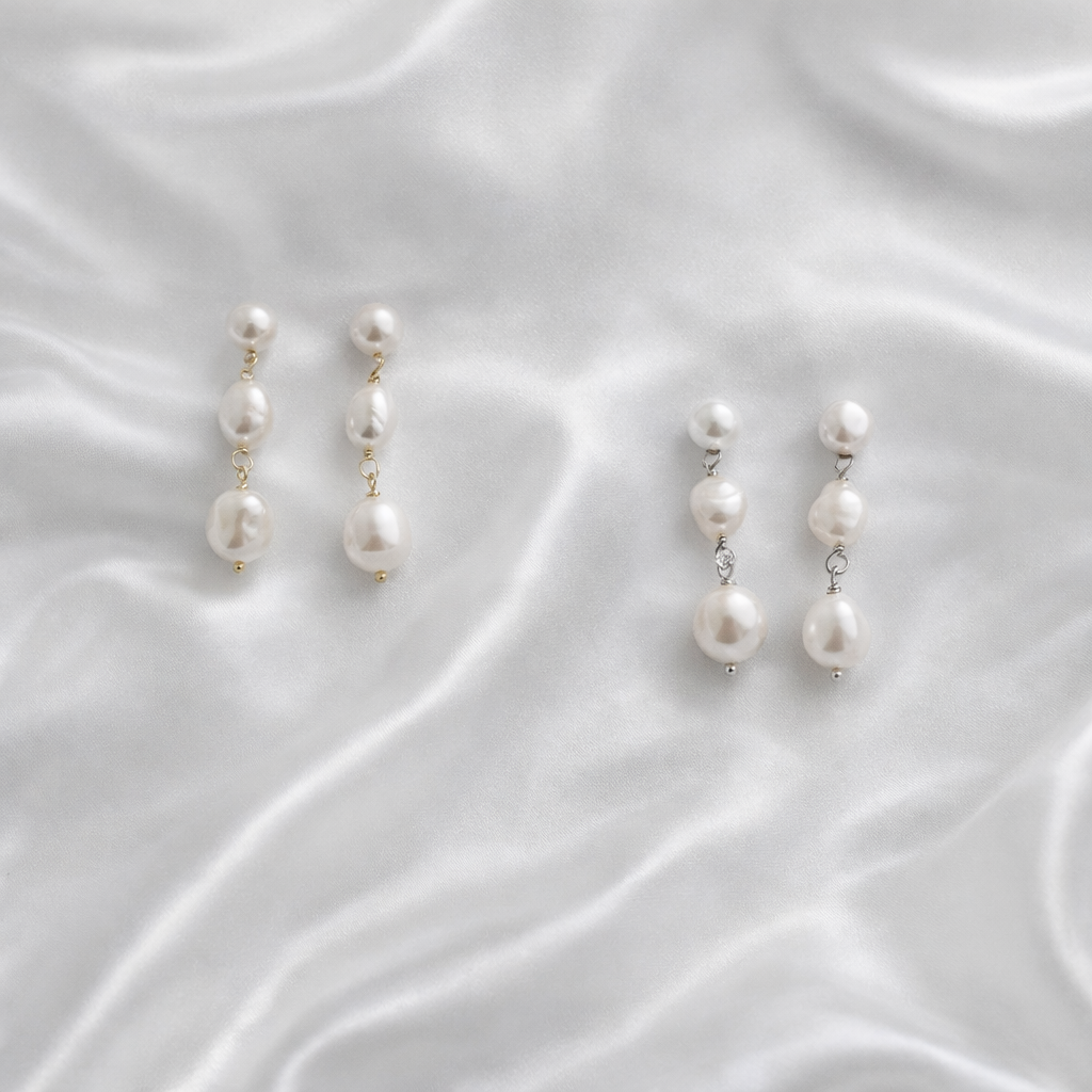 Ayla Triple Drop Pearls