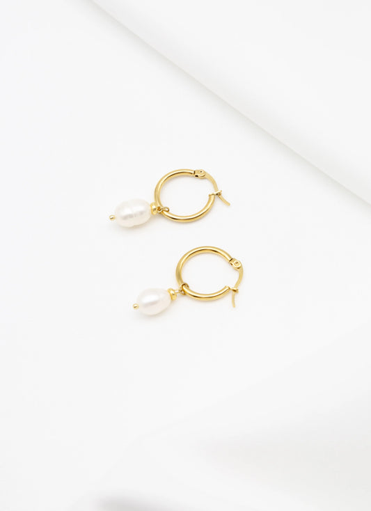 Alix Freshwater Pearl Hoops