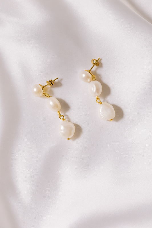 Ayla Triple Drop Pearls