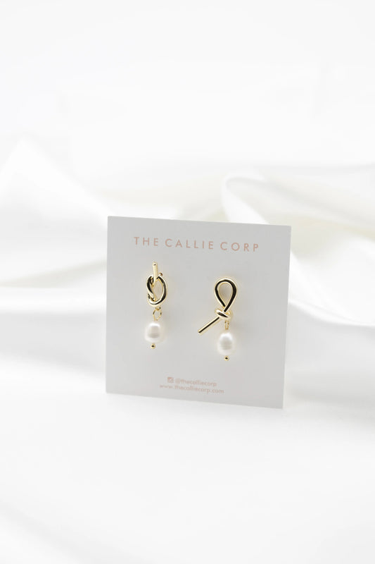 Tie the Knot Freshwater Pearl Earrings