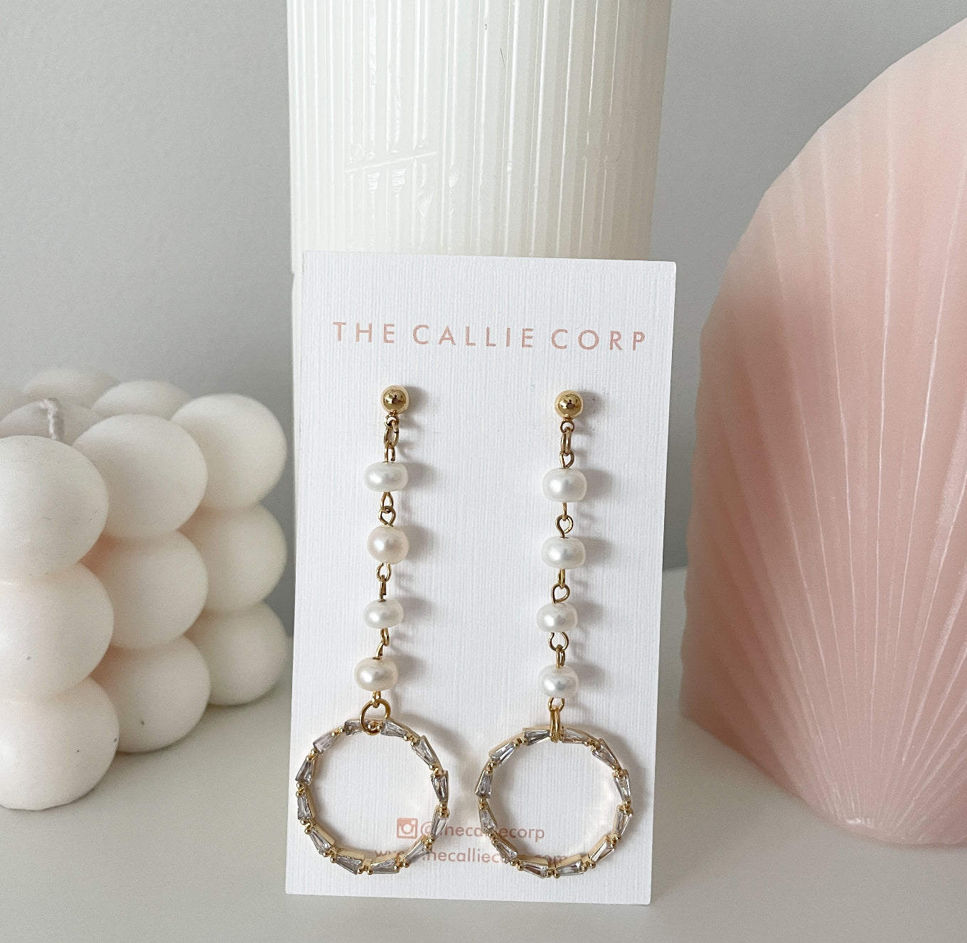 Kira Pearl Sparkle Earrings