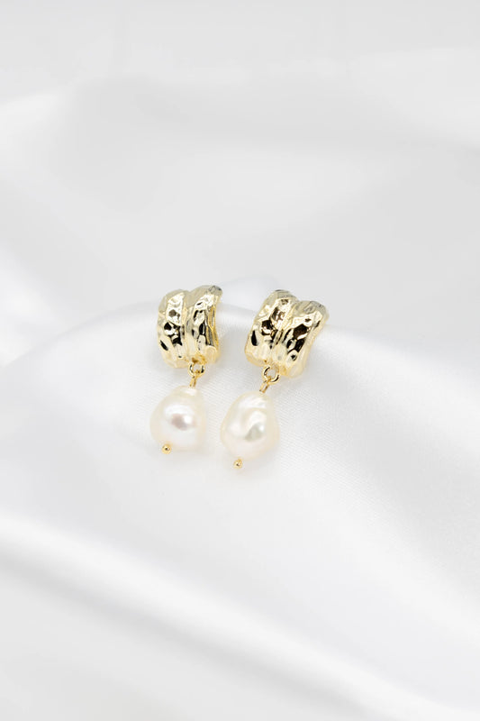 Ruby Freshwater Pearl Earrings