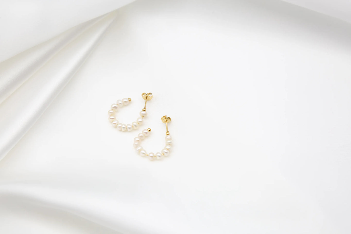 Charlotte Freshwater Pearl Hoop Earrings