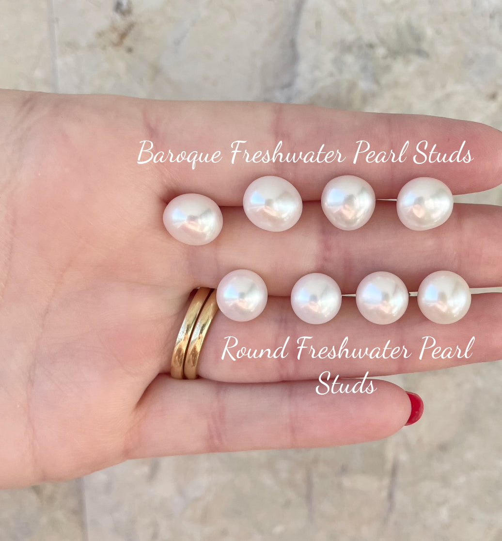 Baroque Freshwater Pearl Studs