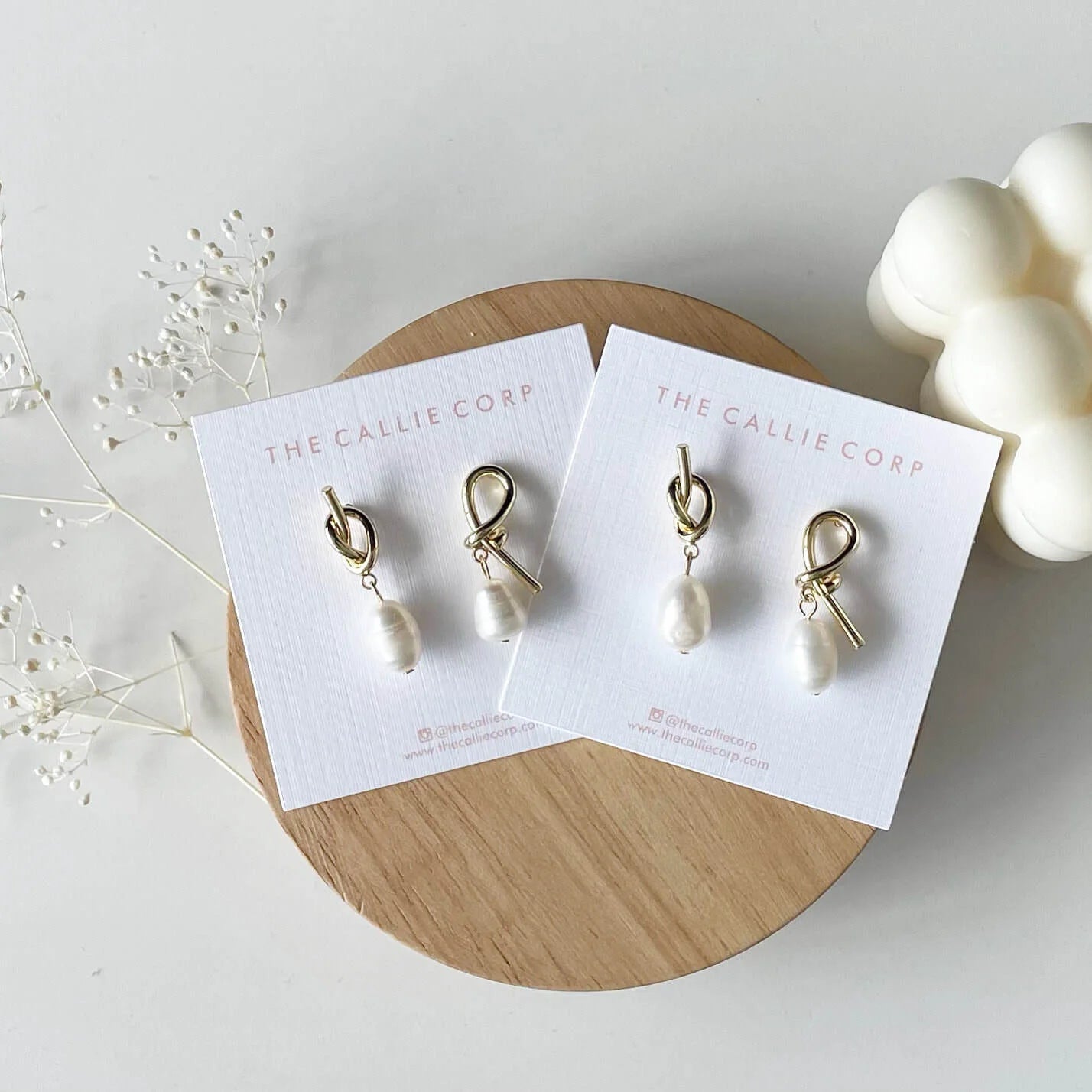 Tie the Knot Freshwater Pearl Earrings
