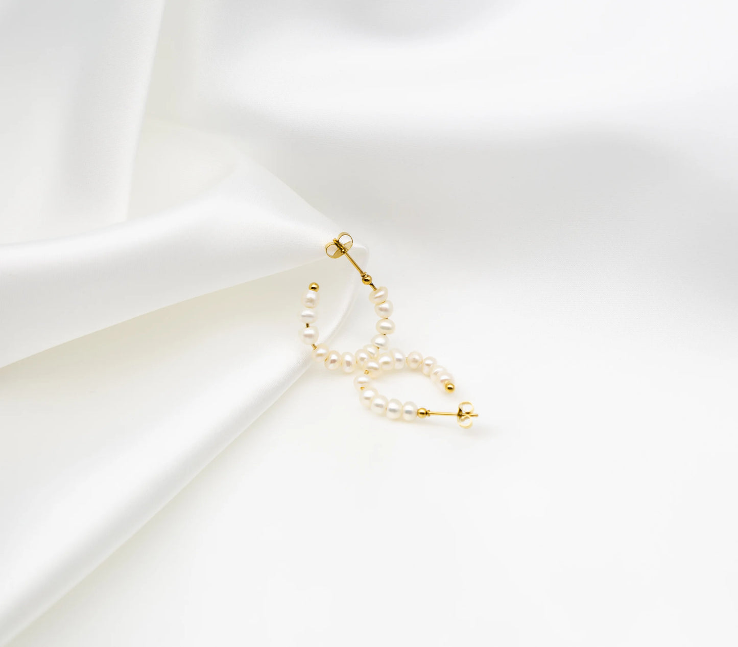 Charlotte Freshwater Pearl Hoop Earrings