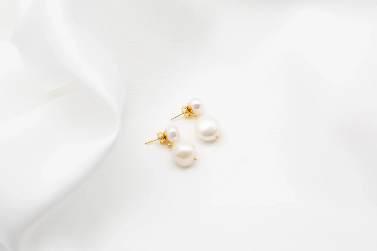 Adeline Freshwater Pearl Bridal Earrings | Vintage Bridal Elegance | Callie Corp