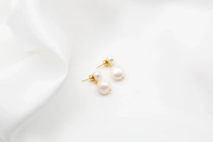 Adeline Freshwater Pearl Bridal Earrings | Vintage Bridal Elegance | Callie Corp