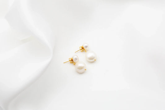Adeline Freshwater Pearl Bridal Earrings | Vintage Bridal Elegance | Callie Corp