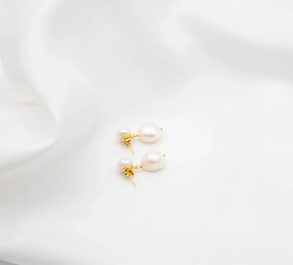 Adeline Freshwater Pearl Bridal Earrings | Vintage Bridal Elegance | Callie Corp