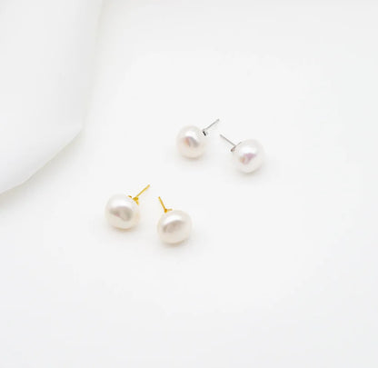 Baroque Freshwater Pearl Studs - One of a Pearl