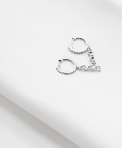 Bronte Crystal Huggie Earrings