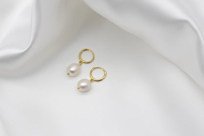 Baroque Freshwater Pearl Hoops