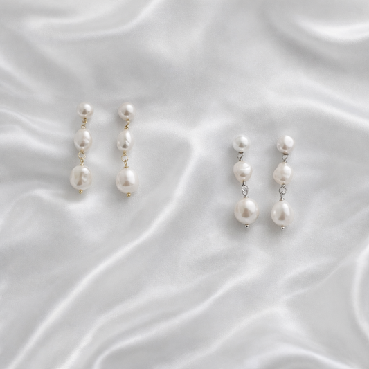 Ayla Triple Drop Pearls