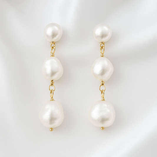 Ayla Triple Drop Pearls
