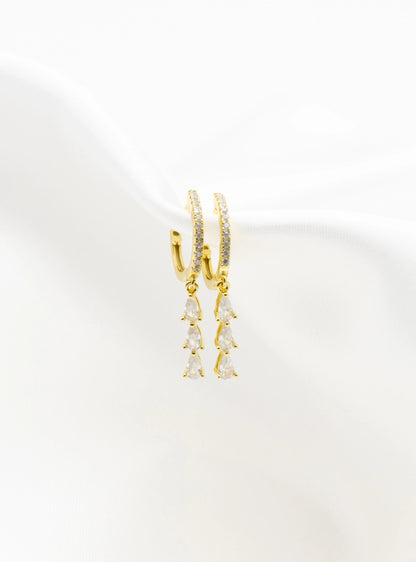 Bronte Crystal Huggie Earrings