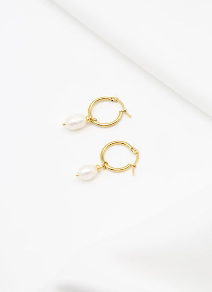 Alix Freshwater Pearl Hoops