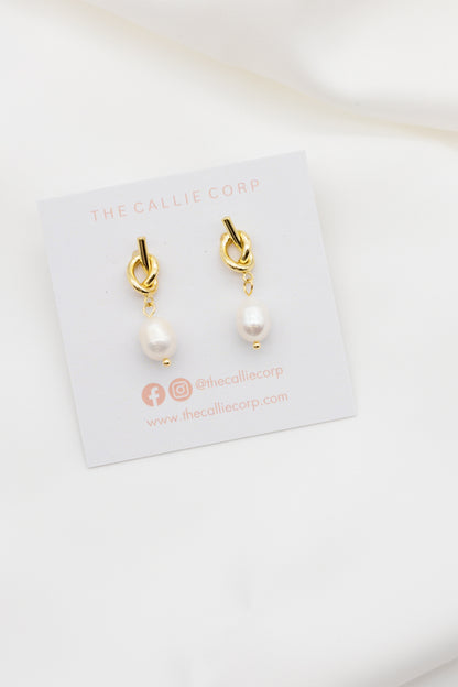 Tie the Knot Freshwater Pearl Earrings