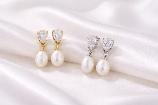Chelsea Pearl & Crystal Earrings