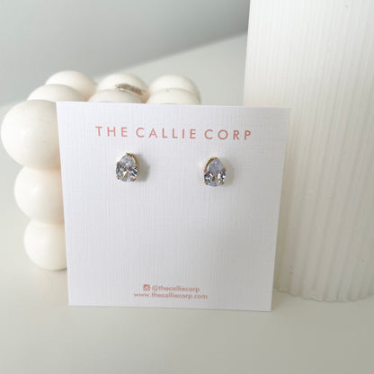 TearDrop Gemstone Studs (various colours)