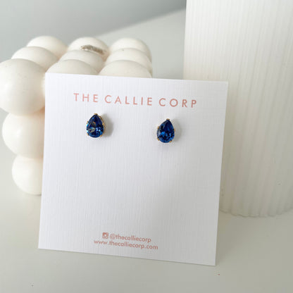 TearDrop Gemstone Studs (various colours)
