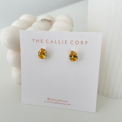 TearDrop Gemstone Studs (various colours)