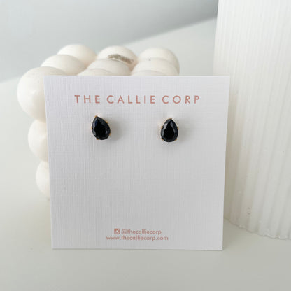 TearDrop Gemstone Studs (various colours)