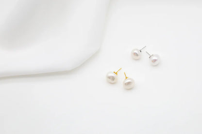 Baroque Freshwater Pearl Studs - One of a Pearl