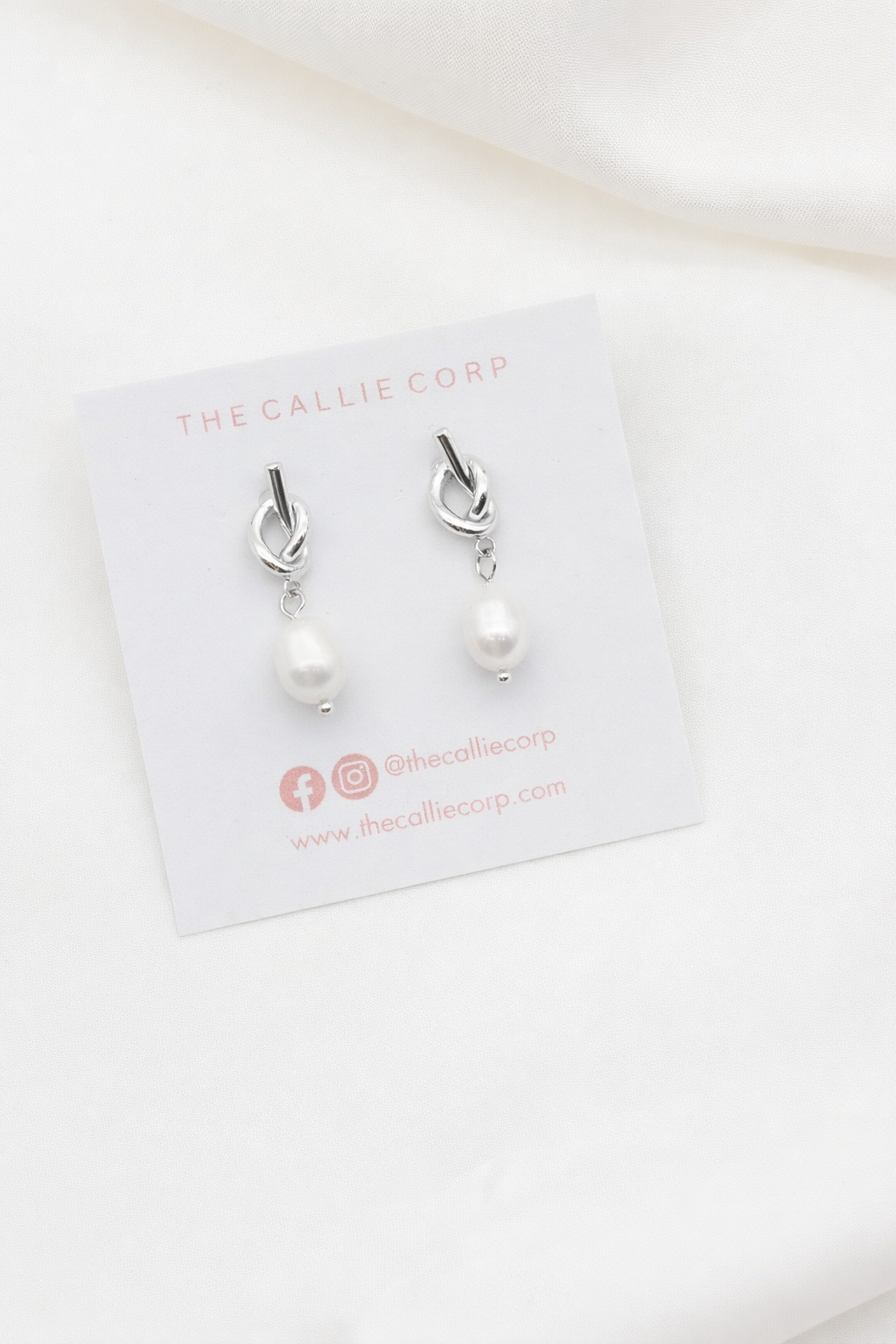 Tie the Knot Freshwater Pearl Earrings