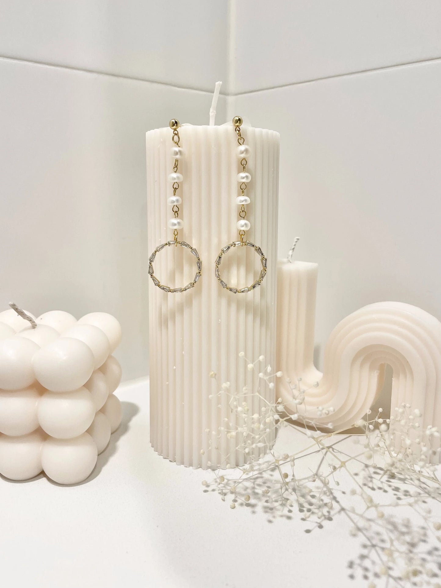 Kira Pearl Sparkle Earrings